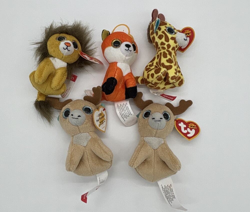 Ty Teenie Beanie Boos Mini Plush Lot OF 5 W TAGS